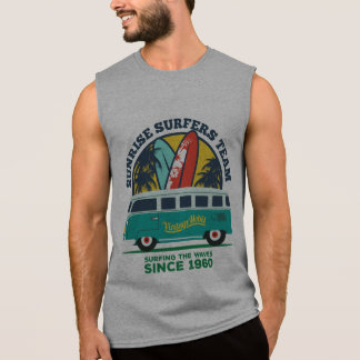 Débardeur Homme Jersey Fin Thème Surf Sleeveless Tröja