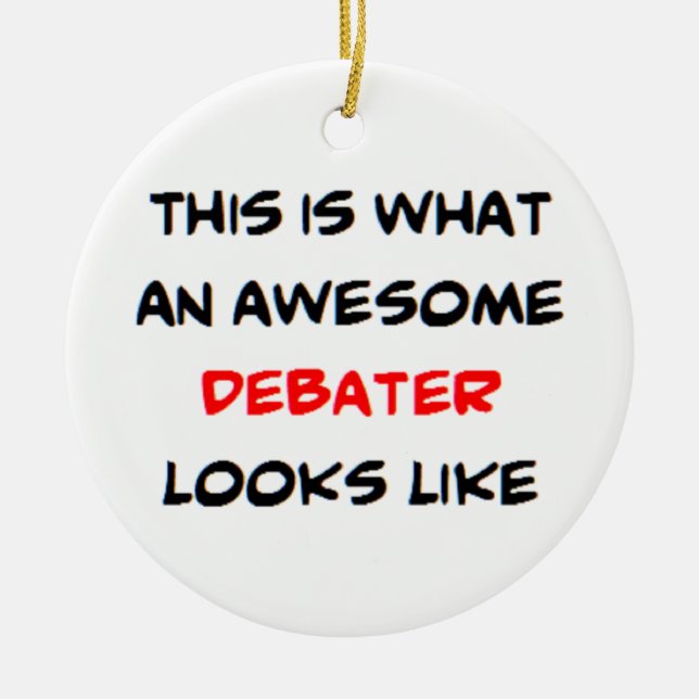 debater, fantastisk julgransprydnad keramik (Framsidan)