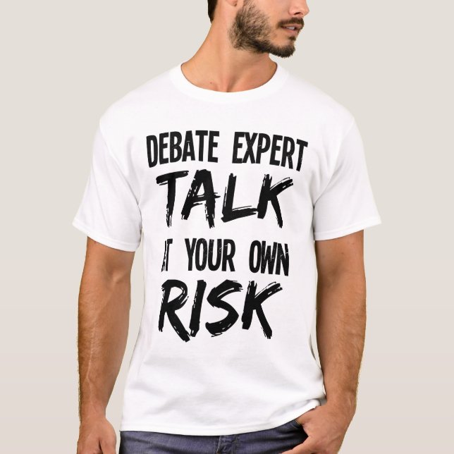 Debatt om den egna risken t shirt (Framsida)