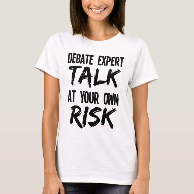 Debatt om den egna risken t shirt (Framsida)