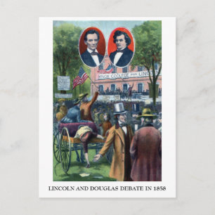 Debatt om Lincoln-Douglas 1858 Vykort