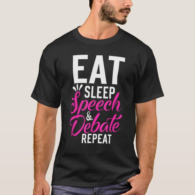 Debatt om Tal i viloläge Upprepa Motiverad offert T Shirt (Framsida)