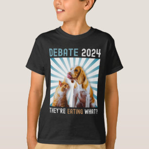 Debatt om valet 2024 Pets Hund Cat De äter nu T Shirt