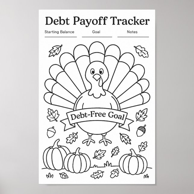 Debatt Payoff Turkey Feathers Tracker Poster (Framsidan)