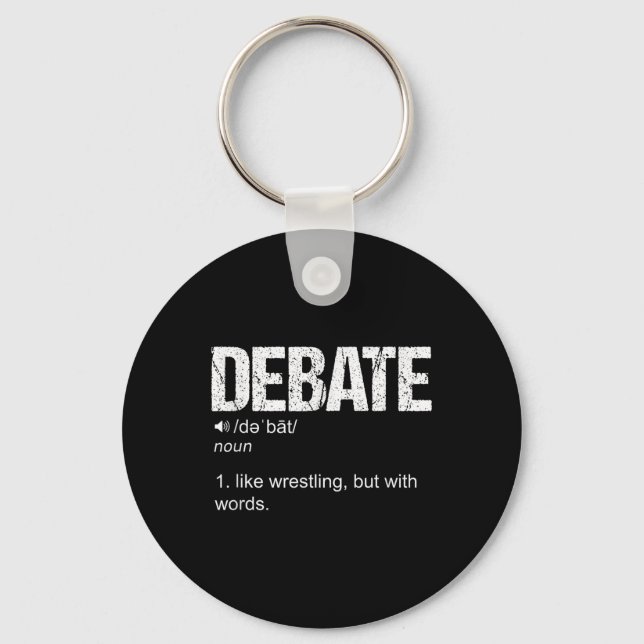Debatt som en brottning, men med Ord Nyckelring (Framsida)