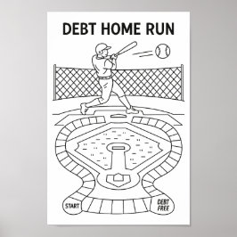 Debatt Springa Payoff Tracker Game Baseball Theme Poster