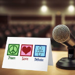 Debattgruppen Peace Kärlek Helgkort<br><div class="desc">En julklapp till alla era tal och debattvänner i coolan. Fredsdebatt i Kärlek för människor som ägnar sin tid åt att debattera politiska frågor och nuvarande händelse.</div>