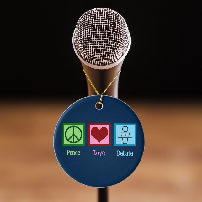 Debattgruppen Peace Kärlek Julgransprydnad Keramik (Skapare uppladdad)