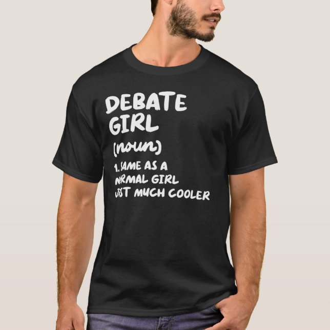 Debattteamet för definition av flicka t shirt (Framsida)