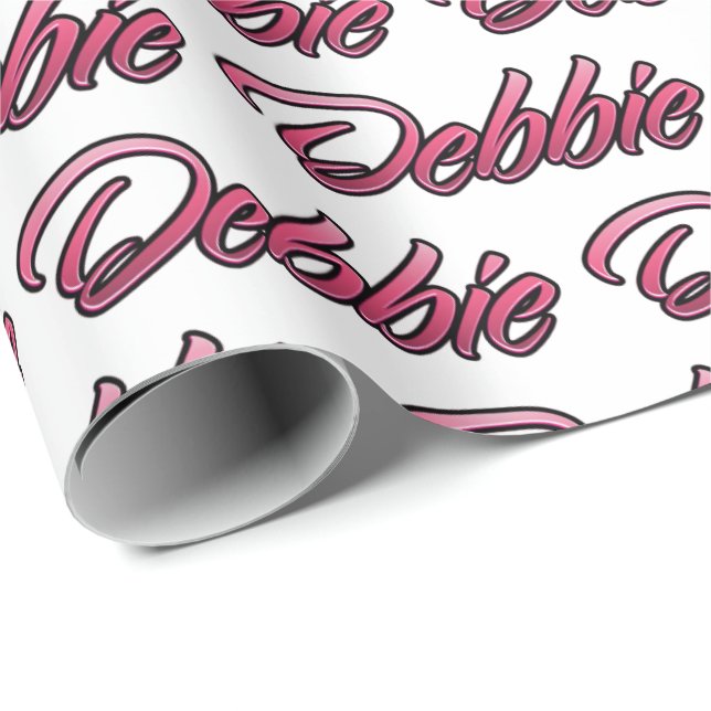 Debbie faded pink personalisiertes Geschenkpapier Presentpapper (Rullad Hörn)