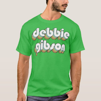 Debbie Gibson Retro Regbow Typography Faded Stil T Shirt