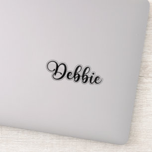Debbie Namn - handskriven calligrafi Klistermärken