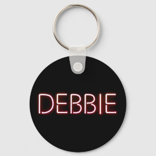 Debbie namn i den nyfikna ljus nyckelring