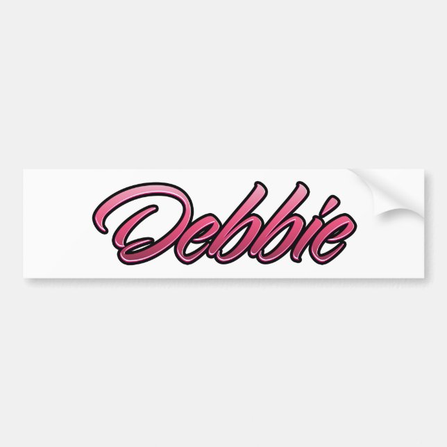 Debbie svimmade rosa Aufkleber Sticker Bildekal (Framsidan)