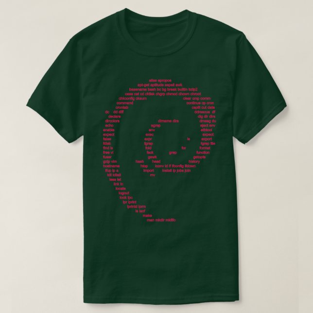 Debian Commands T Shirt (Design framsida)