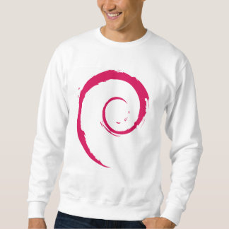 Debian grundläggande tröja, vit sweatshirt