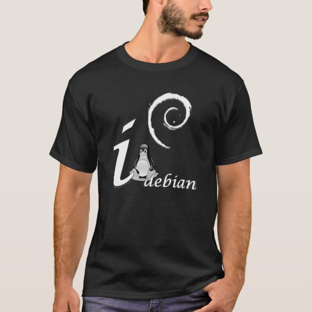 Debian kärlek - kallt istema t-shirt (Framsida)