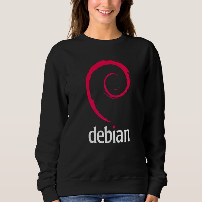 Debian Linux  Mjukvaru Programör Utvecklare Kod T Shirt (Framsida)