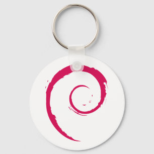 Debian logotyp Keychain Nyckelring