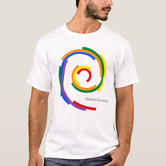 Debian mångfald t shirt (Framsida)