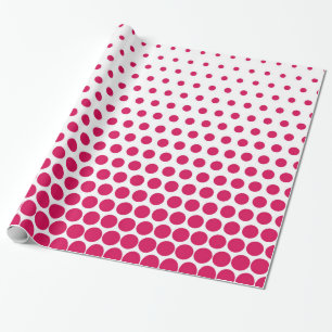Debian Red Polka Dot Modern White Presentpapper