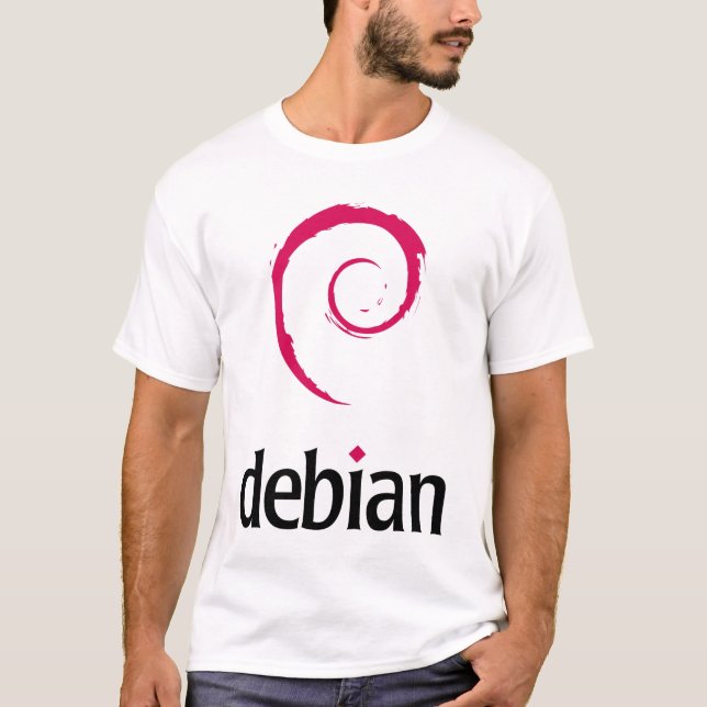 Debian T-tröja Tee Shirt (Framsida)