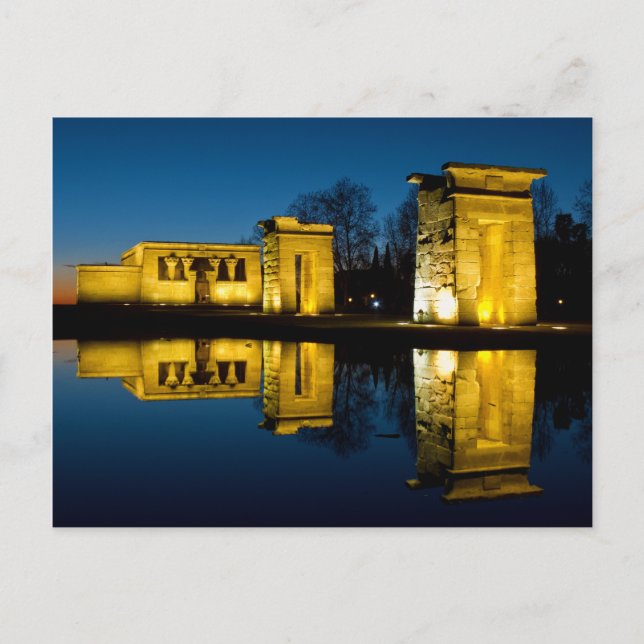 Debod-templet i Madrid Spanien Vykort (Framsida)