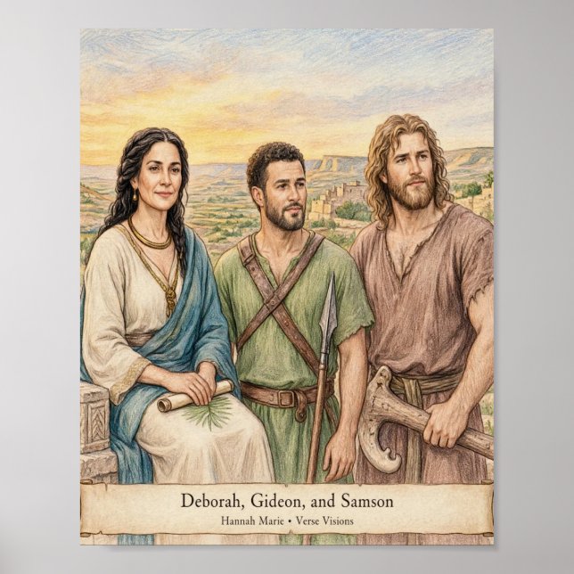 Deborah Gideon Samson - Hjältar från Domarboken Poster (Framsidan)