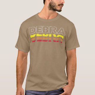 Debra Förnamn Rolig Vintage Solnedgång Debra flick T Shirt