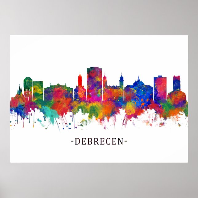 Debrecen Hungary Skyline Poster (Framsidan)