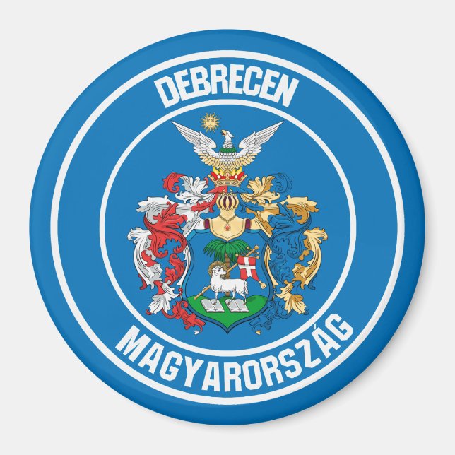 Debrecen Round Emblem Magnet (Framsidan)