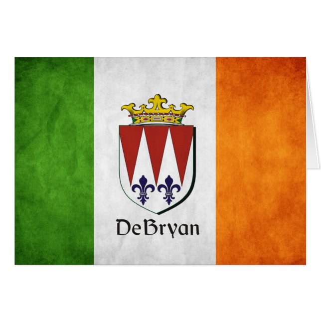DeBryan Irish Flagga Hälsningskort (Framsidan Horizontal)