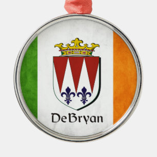 DeBryan Irish Flagga Julgransprydnad Metall