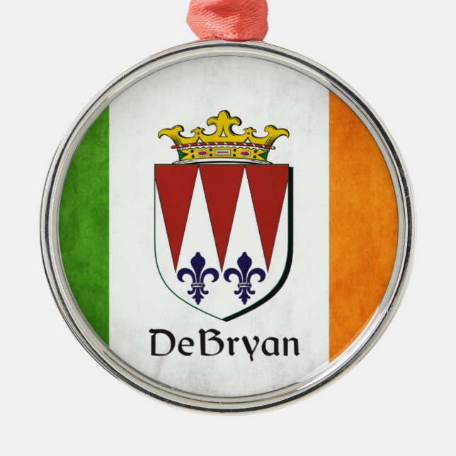DeBryan Irish Flagga Julgransprydnad Metall (Framsidan)