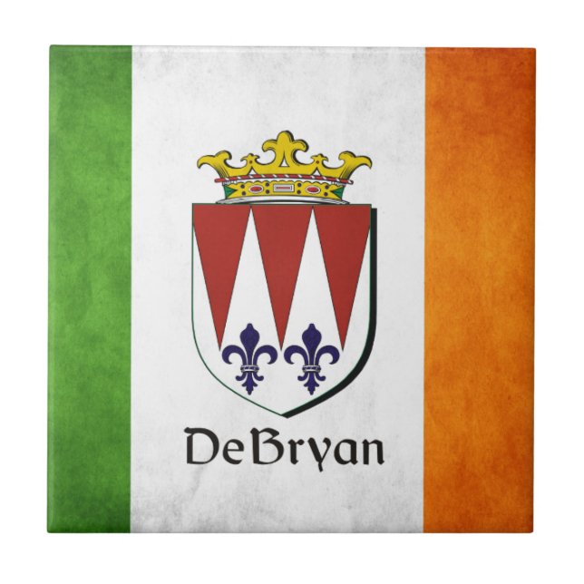 DeBryan Irish Flagga Kakelplatta (Framsidan)