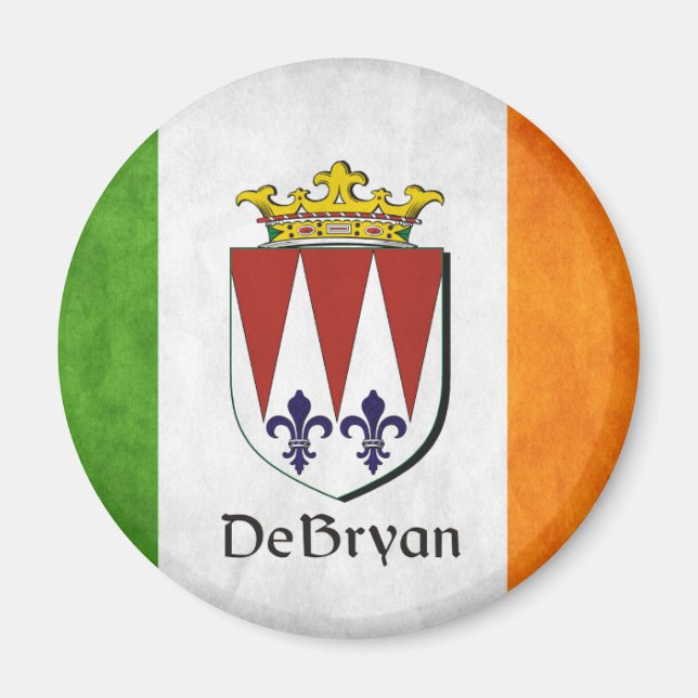 DeBryan Irish Flagga Magnet (Framsidan)