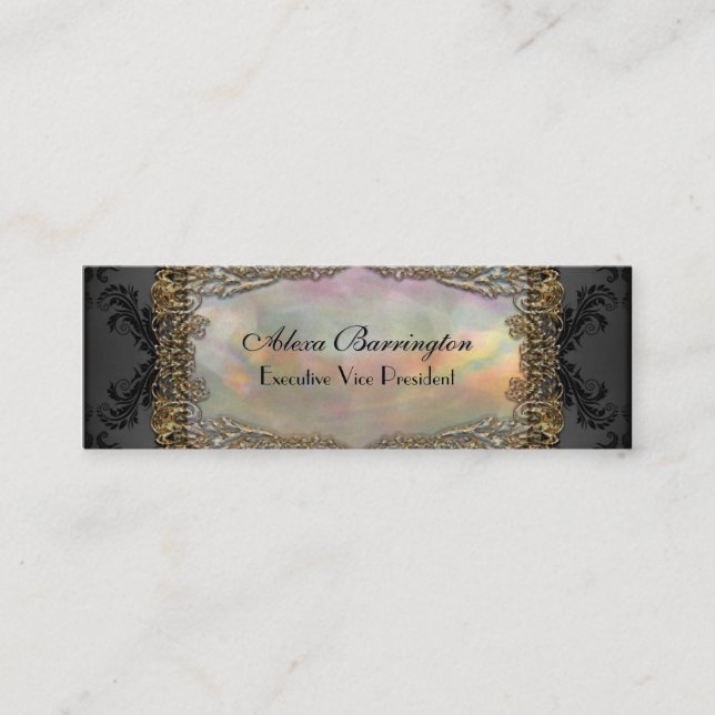 Debsaulea mager elegant professionell mini visitkort (Framsida)