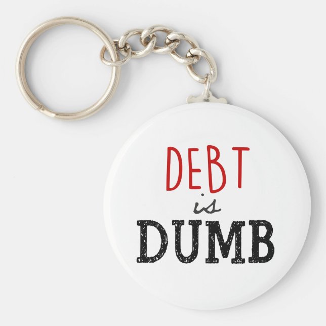 Debt är dum Dave Ramsey Nyckelring (Framsidan)