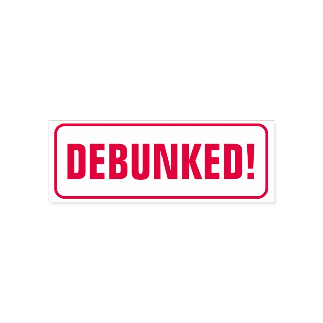 "DEBUNKED!" + Rektangel med rundade hörn Självfärgande Stämpel (Design)