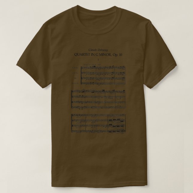 Debussy String Quartet T Shirt (Design framsida)