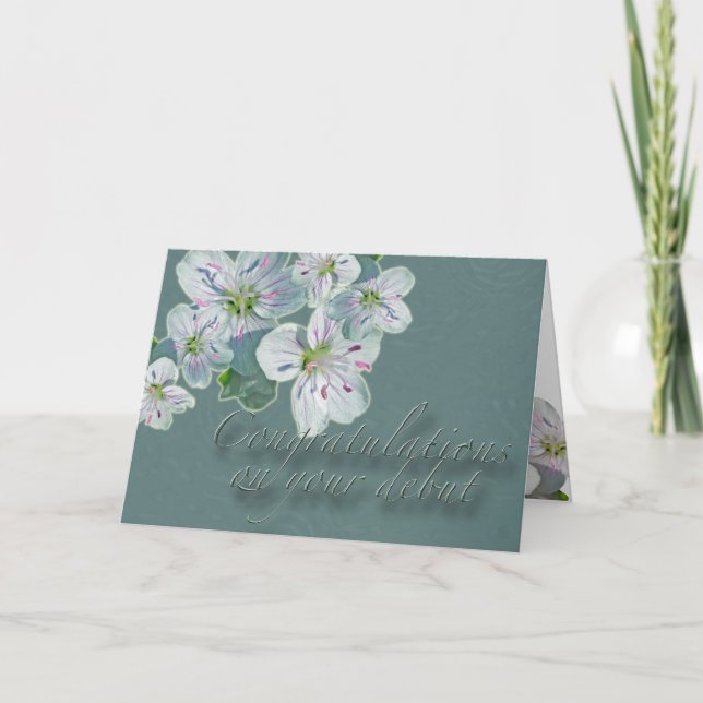 Debut Grattiss Vår Beauty Wildblomma Kort (Framsida)