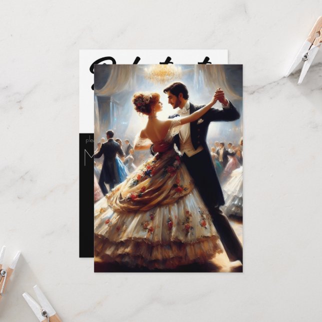 Debutante Boll Cotillion Ballroom Dancing Inbjudningar (Fram/Back In Situ)