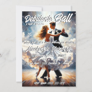 Debutante Boll Cotillion Ballroom Dancing Inbjudningar