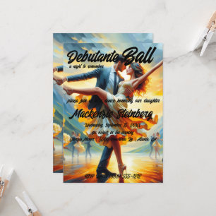 Debutante Boll Cotillion Ballroom Dancing Inbjudningar