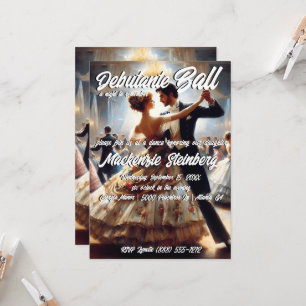 Debutante Boll Cotillion Ballroom Dancing Inbjudningar