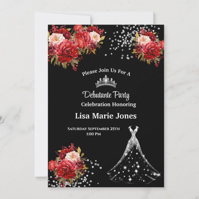 Debutantfest-inbjudan Inbjudningar (Framsida)