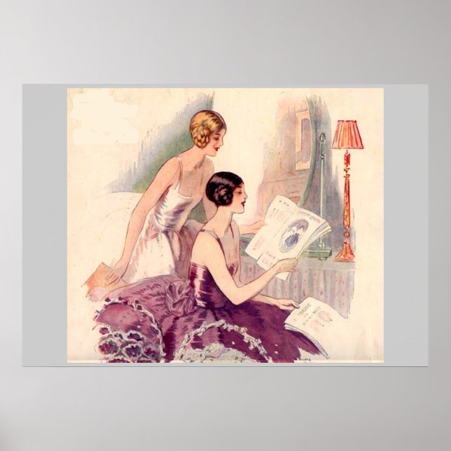 Debutants circa 1920's Vintage affisch (Framsidan)