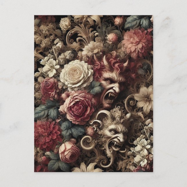 Decadent Devilry - Gothic Baroque Helg Vykort (Framsida)