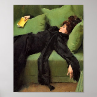 Decadent Young Woman after Dance Ceramic Til Poster
