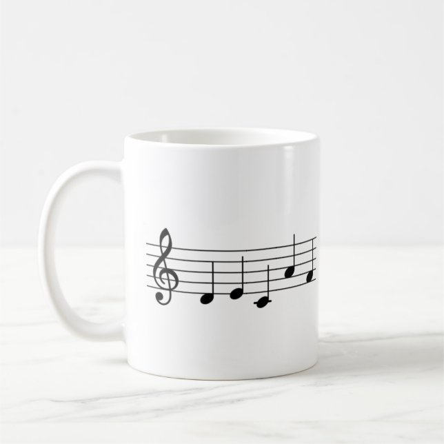 Decaf ’DECAF’ Music Note Coffee Mugg Piano Teacher (Vänster)